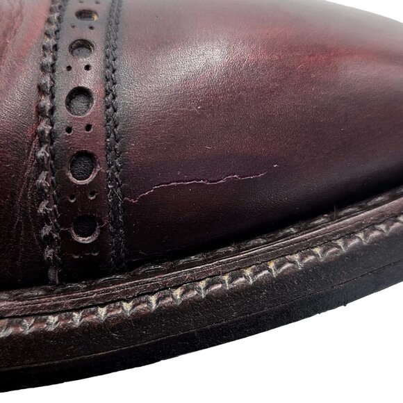 Calzoleria Harris Italy Mens 10.5 Burgundy All Leather Dress Shoes Derby Oxfords main image 11